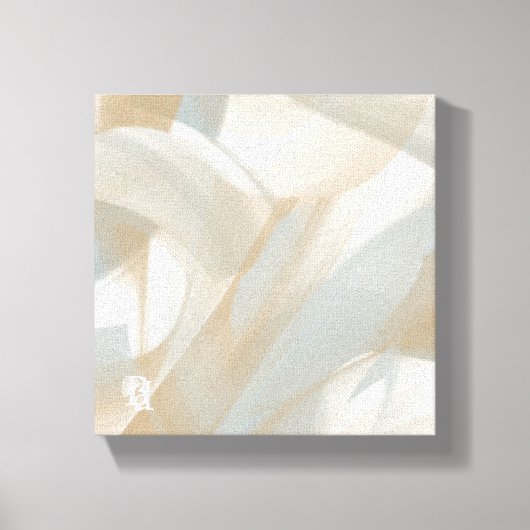 8x8" Sandy Tornado Trend Abstrakt Art Beige Leinwanddruck (Vorderseite)