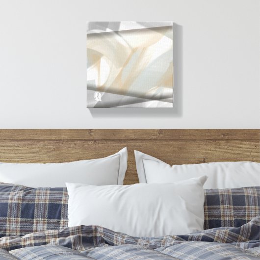8x8" Sandy Tornado Trend Abstrakt Art Beige Leinwanddruck (Insitu (Schlafzimmer))