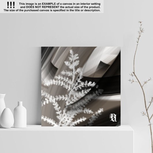 8x8" Terra’s Tender Whisper Abstract Brown Flowers Leinwanddruck