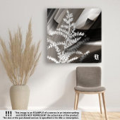 8x8" Terra’s Tender Whisper Abstract Brown Flowers Leinwanddruck