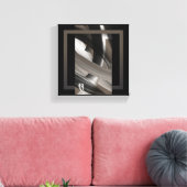 8x8" Terra’s Tender Whisper Abstract Brown Flowers Leinwanddruck (Insitu (Wohnzimmer))