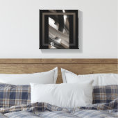 8x8" Terra’s Tender Whisper Abstract Brown Flowers Leinwanddruck (Insitu (Schlafzimmer))