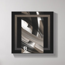 8x8" Terra’s Tender Whisper Abstract Brown Flowers Leinwanddruck