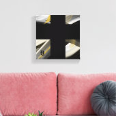 8x8" Trend Abstrakt Art Leinwand Schwarz-weiß Gold (Insitu (Wohnzimmer))