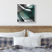 8x8" Trend Abstrakt Art Leinwand Schwarz-weiß grün (Insitu (Schlafzimmer))