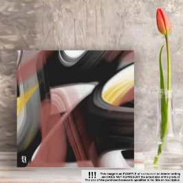 8x8" Trend Abstrakt Art Schwarz-weiß Powdery Leinwanddruck