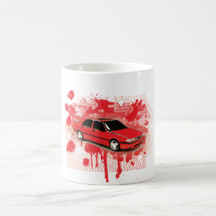 9000 aero Rot, Grungeart-Tasse Kaffeetasse