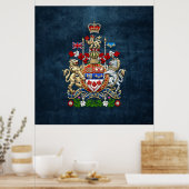 [900] Kanadische Wappen [3D] Poster (Küche)