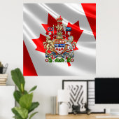 [900] Kanadische Wappen [3D] Poster (Heimbüro)