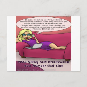 900 Number Geeky SEO Girls Gone Postkarte