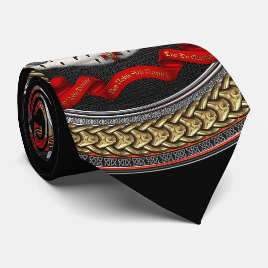 [900] Ritter Templar Wappen Krawatte (Gerollt)