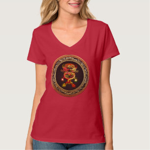 [900] Rote und Gelbe Drachen T-Shirt