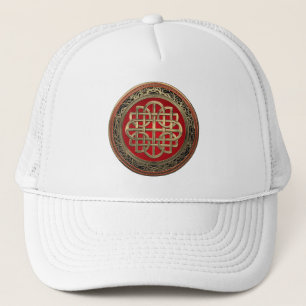 [900] Sacred Celtic Gold Knot Cross Truckerkappe