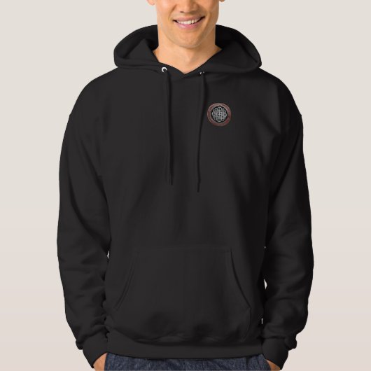 [900] Sacred Celtic Silver Knot Cross Hoodie (Vorderseite)