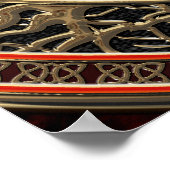 [900] Vegvisir - Viking Gold Magic Runic Compass Poster (Ecke)