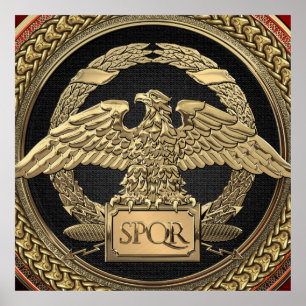 [901] Goldrömischer Kaiseradler auf Goldmedaille Poster