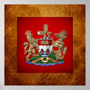 [901] Hongkong - Wappen-Wappen 1959-1997 Poster
