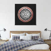 [901] Sacred Celtic Silver Knot Cross Leinwanddruck (Insitu (Schlafzimmer))