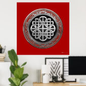 [901] Sacred Celtic Silver Knot Cross Poster (Heimbüro)
