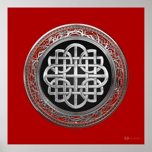 [901] Sacred Celtic Silver Knot Cross Poster (Vorne)