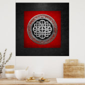 [901] Sacred Celtic Silver Knot Cross Poster (Küche)