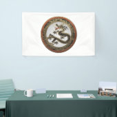 [901] Schwarzer und Gold Heiliger Ostdrache Banner (Messeveranstaltung)
