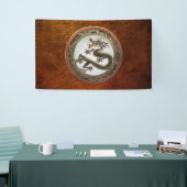 [901] Schwarzer und Gold Heiliger Ostdrache Banner (Messeveranstaltung)