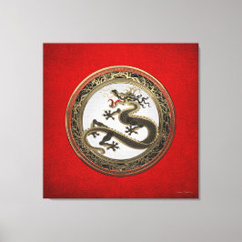 [901] Schwarzer und Gold Heiliger Ostdrache Leinwanddruck