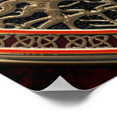 [901] Schwarzer und Gold Heiliger Ostdrache Poster (Ecke)