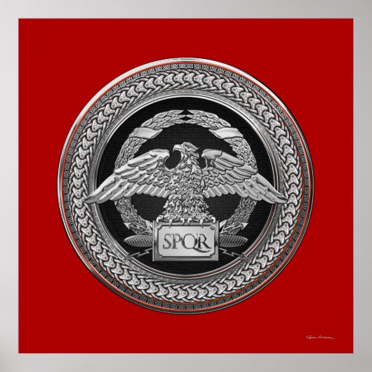[901] Silberrömischer Kaiseradler über Medallion Poster (Vorne)
