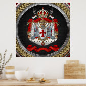 [901] Tempelwappen der Ritter Poster (Küche)