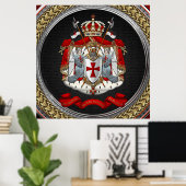 [901] Tempelwappen der Ritter Poster (Heimbüro)