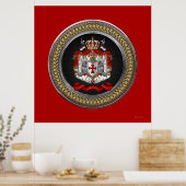 [901] Tempelwappen der Ritter Poster (Küche)