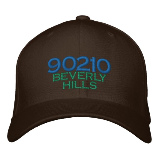 90210 BEVERLY HILLS CALIFORNIA HAT BESTICKTE BASEBALLKAPPE (Vorderseite)