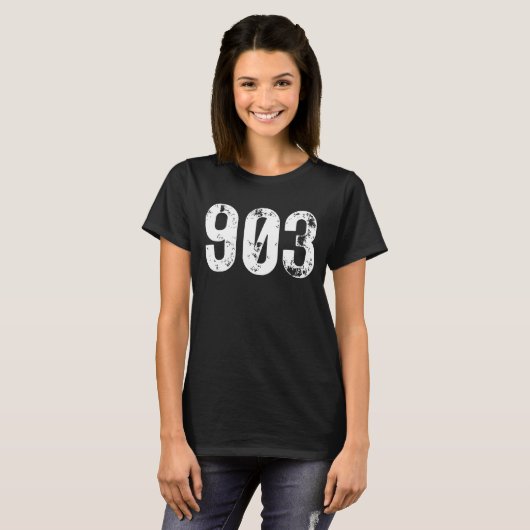 903 Area Code Tyler TX Mobile Telefone Area Code T-Shirt (Vorne ganz)
