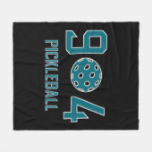 904 Pickleball Aquamarin Fleecedecke (Vorderseite (Horizontal))