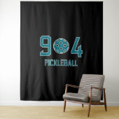 904 Pickleball Aquamarin Wandteppich (Beispiel)