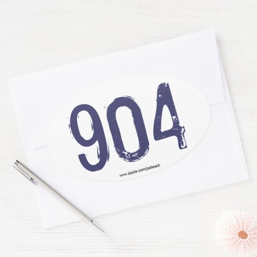 904 - Vertretung in Jax! Ovaler Aufkleber (Umschlag)