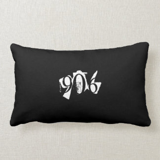 906 Michigan Oberhalbinsel Schwarz/Weiß-Pillow Lendenkissen