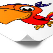 906 NIEDLICH CHEEKY PIRATE PARROT CARTOON POSTER (Ecke)