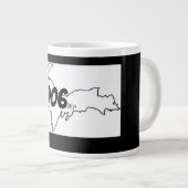 906er Michigan U.P. Jumbo Tasse - Schwarz/Weiß (Vorderseite Rechts)