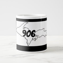 906er Michigan U.P. Jumbo Tasse - Schwarz/Weiß