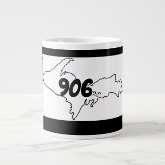 906er Michigan U.P. Jumbo Tasse - Schwarz/Weiß