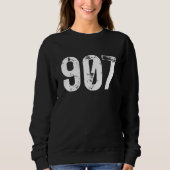 907 Area Code Alaska Mobile Telephone Area Code 90 Sweatshirt (Vorderseite)