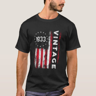 90. 1933 Amerikanische Flagge 90. T-Shirt