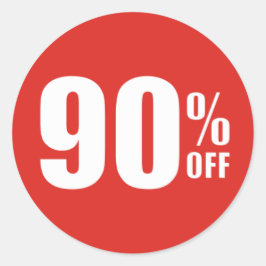 90 % 90 % Rabatt beim Verkauf Aufkleber