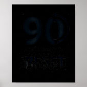 90 And Ready To Reset Birthday Gift Milestone Humo Poster (Vorne)