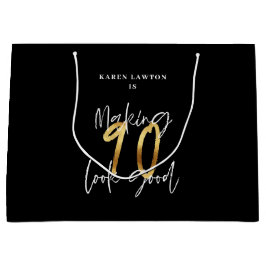 90 aussehen gut Gold Geburtstag Große Geschenktüte