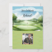 90. Birthday Party Foto Golf Einladung (Rückseite)