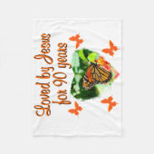 90. BUTTERFLY BIRTHDAY FLEECEDECKE (Vorderseite)